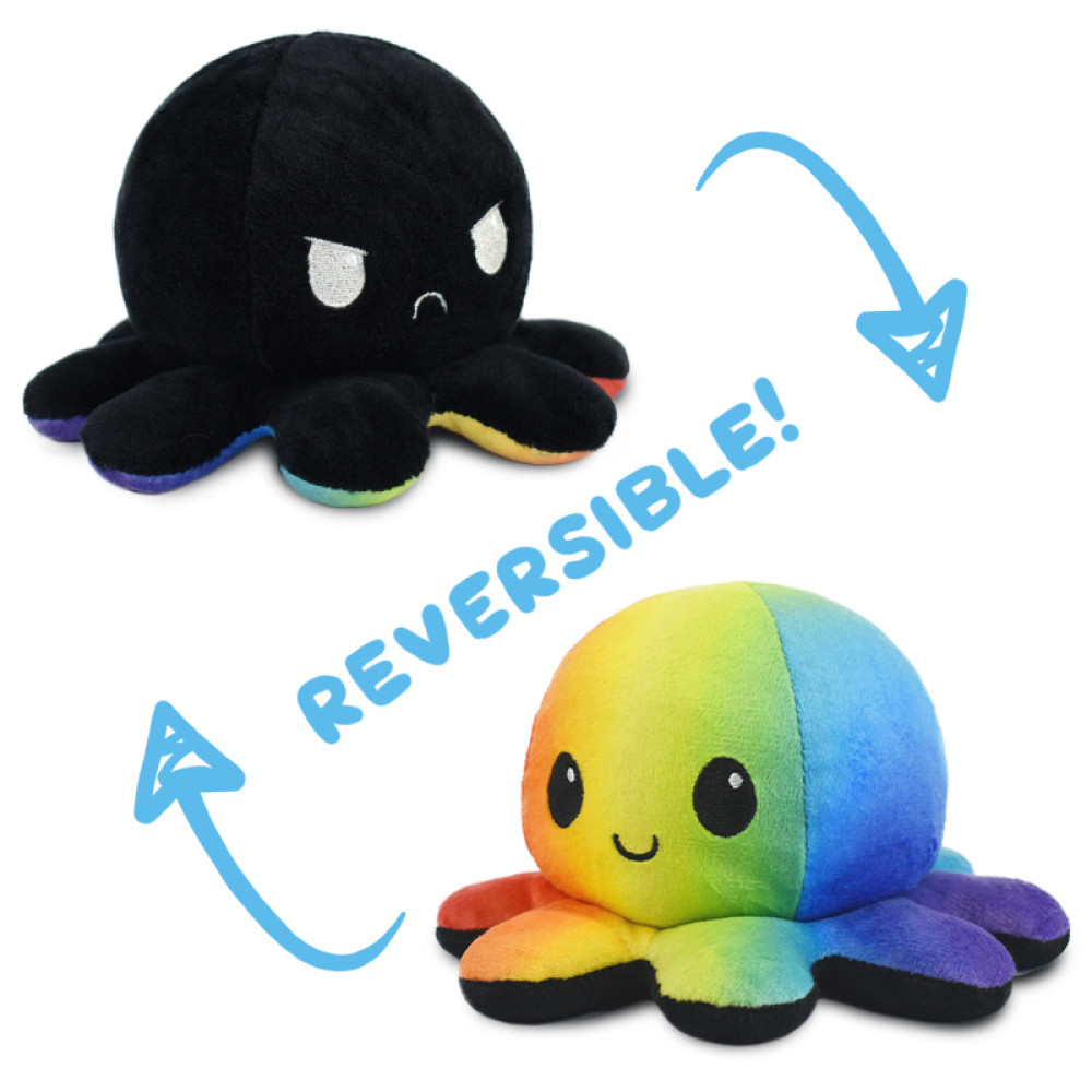 REVERSIBLE OCTOPUS PLUSHIE- BLACK 
